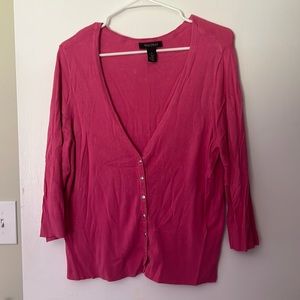 WHBM - Pink Cardigan - XL